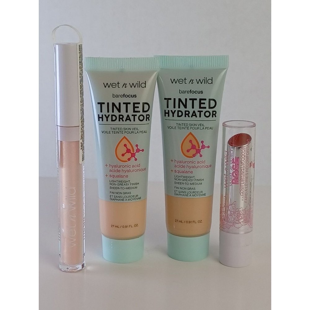 Wet'n Wild cosmetics lot ~ Tinted Hydrator, Rose Comforting Lip Color & Lip Glos